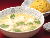 ヤマブシタケの玉子スープ